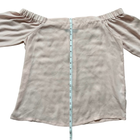 Banana Republic off the should blouse in light pink size Petite Small - Picture 10 of 10